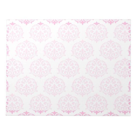 Bleirosa Damast Notizblock (Vorderseite)