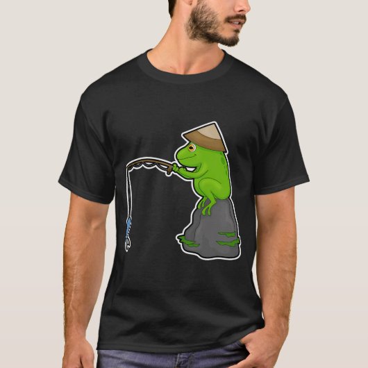 Bleistift Angler Fisch Angeln T-Shirt (Vorderseite)