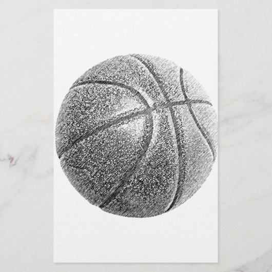 Bleistift-Effekt Basketball Briefpapier (Vorderseite)