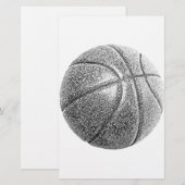 Bleistift-Effekt Basketball Briefpapier (Vorne/Hinten)