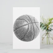 Bleistift-Effekt Basketball Briefpapier (Stehend Vorderseite)
