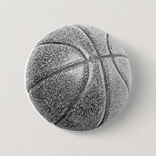 Bleistift-Effekt Basketball Button (Vorderseite)