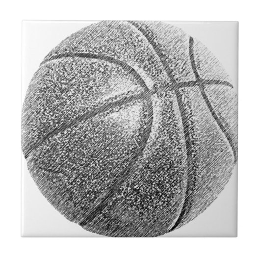 Bleistift-Effekt Basketball Fliese (Vorderseite)