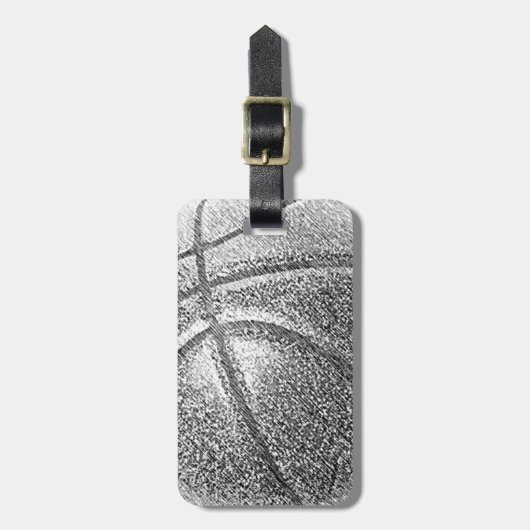 Bleistift-Effekt Basketball Gepäckanhänger (Vorderseite vertikal)