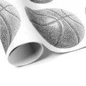Bleistift-Effekt Basketball Geschenkpapier (Rolleneckpunkt)