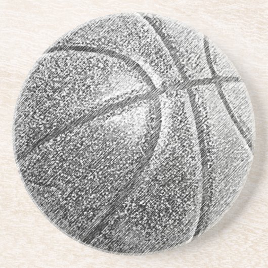 Bleistift-Effekt Basketball Getränkeuntersetzer (Vorne)