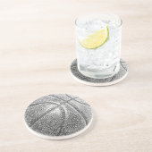 Bleistift-Effekt Basketball Getränkeuntersetzer (Seite)