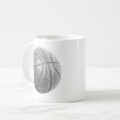 Bleistift-Effekt Basketball Kaffeetasse (Vorderseite Links)