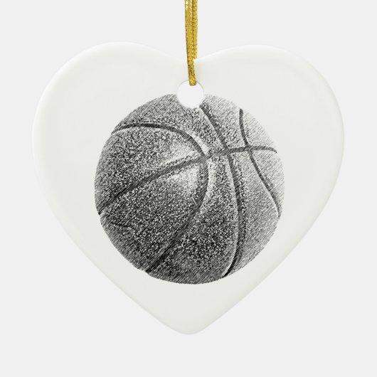 Bleistift-Effekt Basketball Keramikornament (Vorne)