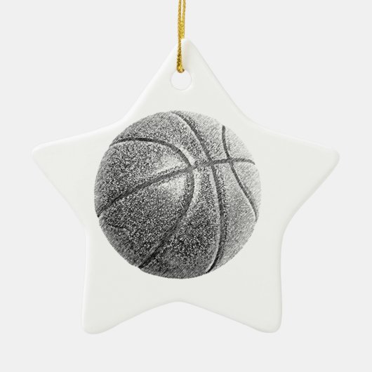 Bleistift-Effekt Basketball Keramikornament (Vorne)