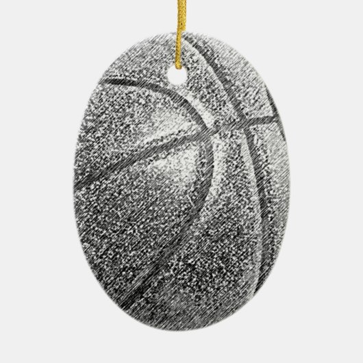 Bleistift-Effekt Basketball Keramikornament (Vorne)