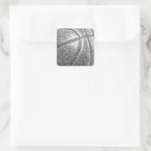 Bleistift-Effekt Basketball Quadratischer Aufkleber (Tasche)