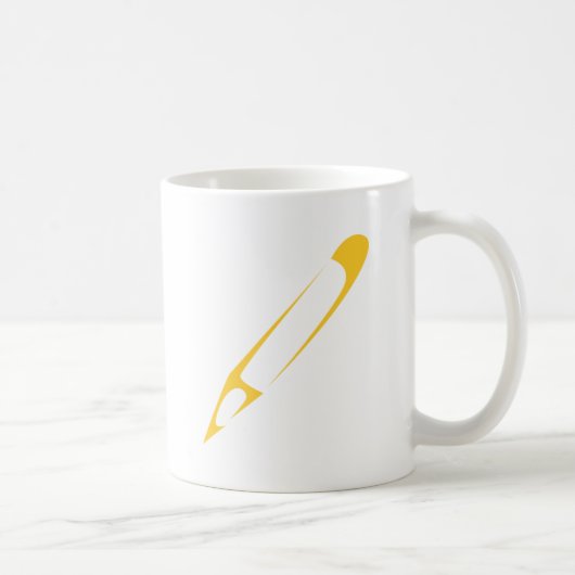 Bleistift für das Logo des Illustrators beim Kaffeetasse (Rechts)