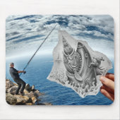 Bleistift gegen Kamera - Haifisch Mousepad (Vorne)