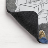 Bleistift gegen Kamera - Schwindel Mousepad (Ecke)