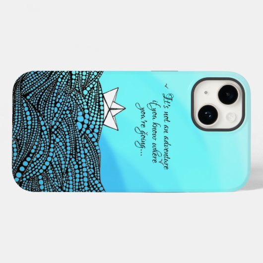 Bleistift Gezeichnet Papierboot | motivierend Ange Case-Mate iPhone Hülle (Rückseite (Horizontal))