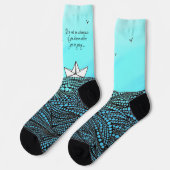 Bleistift Gezeichnet Papierboot | motivierend Ange Socken (Linkes Detail)