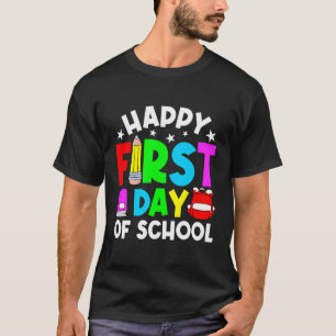 Bleistift Glücklicher erster Schultag Dankeschön R T-Shirt
