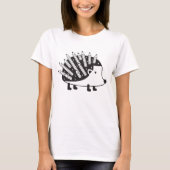 Bleistift-Igel in Schwarz-Grafik T-Shirt (Vorderseite)