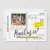 Bleistift in Bullet Journal Family Wiedersehen Save The Date (Vorderseite)