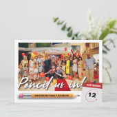 Bleistift in einzigartigem Wiedersehen-Foto Save The Date (Stehend Vorderseite)
