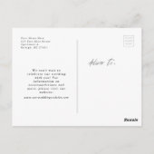 Bleistift in Lässiges Save the Date Foto Postkarte (Rückseite)