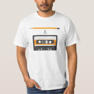 Bleistift & Kompaktkassette Rätsel T-Shirt