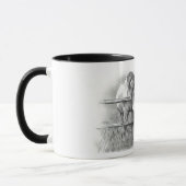 BLEISTIFT-KUNST-PFERDEliebhaber-TASSE Tasse (Links)
