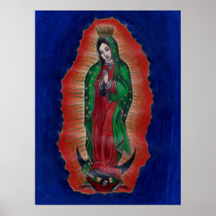 Bleistift-Kunst-Plakat Virgen Des Guadalupe Poster