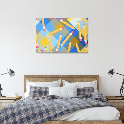 Bleistift Leinwanddruck (Insitu (Schlafzimmer))