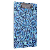 Bleistift-Mandala-Design in Blau Originalkunst  Klemmbrett (Rechts)
