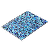 Bleistift-Mandala-Design in Blau Originalkunst Notizblock (Linke Seite)
