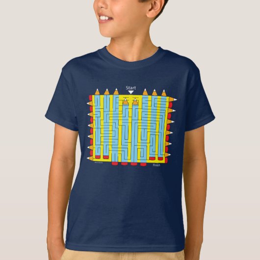 Bleistift Maze T-Shirt (Vorderseite)