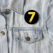 Bleistift Nummer 7 Rückkehr zur Schule 7. Geburtst Button (Beispiel)