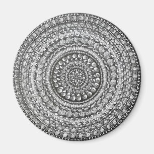 Bleistift Original Kunst Mandala Design Magnet