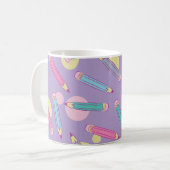 Bleistift-Party | Lavendel Classic-Tasse Kaffeetasse (Vorderseite Links)