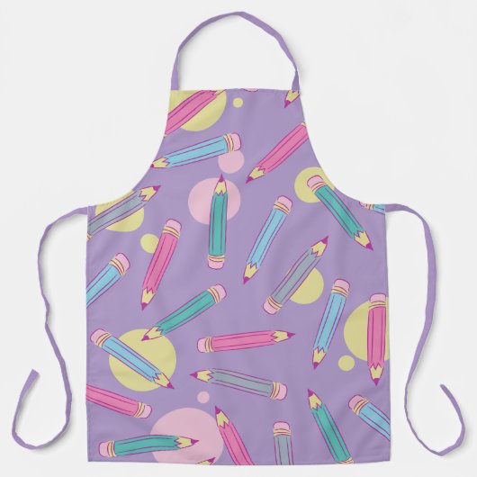 Bleistift-Party | Lavendel-Schürze Schürze (Vorderseite)