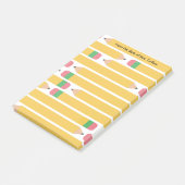 Bleistift-personalisierte Lehrer-Anerkennung der Post-it Klebezettel (angewinkelt)