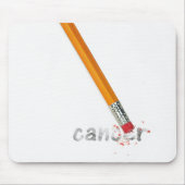 Bleistift-Radiergummi mit Krebstext Mousepad (Vorne)