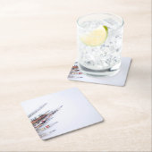 Bleistift Rechteckiger Pappuntersetzer (Vor Ort)