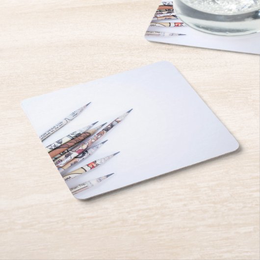 Bleistift Rechteckiger Pappuntersetzer (angewinkelt)