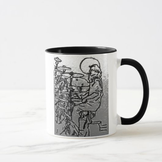 Bleistift Schlagzeugerholzkohle Tasse (Rechts)