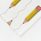 Bleistift-Schrabell auf weiß Fleecedecke (Ecke)
