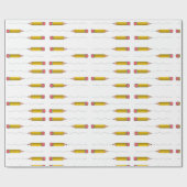 Bleistift-Schrabell auf weiß Geschenkpapier (Flach)