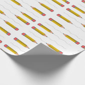 Bleistift-Schrabell auf weiß Geschenkpapier (Ecke)