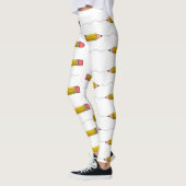 Bleistift-Schrabell auf weiß Leggings (Links)