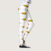 Bleistift-Schrabell auf weiß Leggings (Rechts)