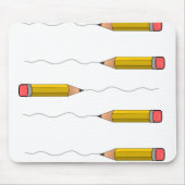 Bleistift-Schrabell auf weiß Mousepad (Vorne)