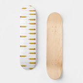 Bleistift-Schrabell auf weiß Skateboard (Vorderseite)