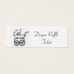 Bleistift-Skizze Unisex, Pram-Windelraffle-Karte